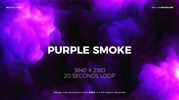 Purple Smoke Background 4K