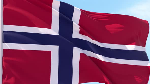 Norway Flag Looping Background