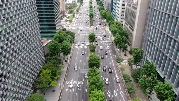 Korea Seoul Samseong Dong Road Traffic