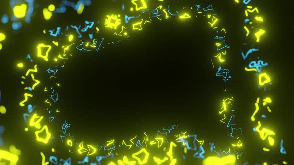 Dancing Stars Frame Motion Graphics Background