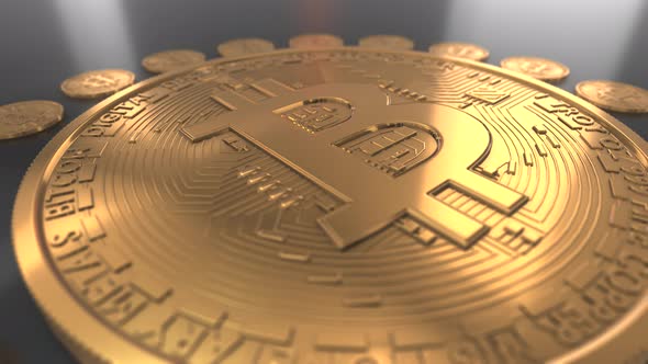 Gold Bitcoin Crypto Coin Background