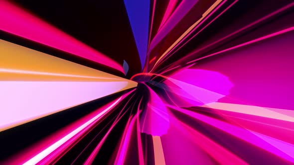 High Energy Flashing Abstract Colorful Light Warp Tunnel Loop