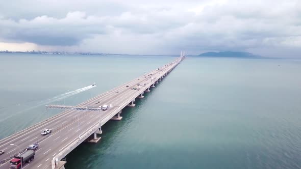 Penang Bridge Drone Shot 