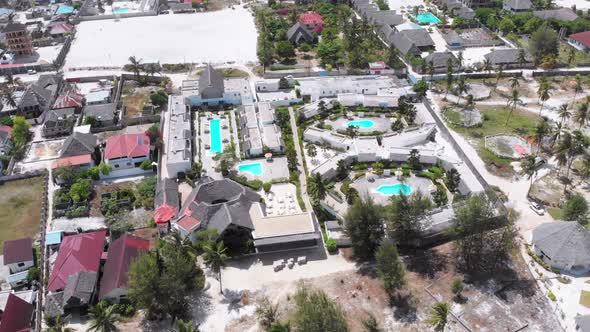 African Tropical Beach Resorts Exotic Hotels Blue Pools Zanzibar Aerial View alt