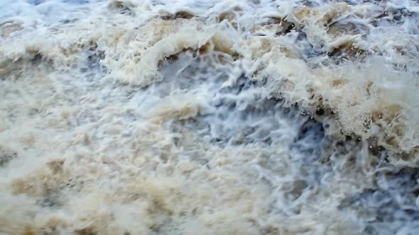 bubbling stream of white water