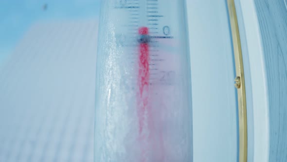 The thermometer. The temperature while seasons changing. From winter to summer. alt