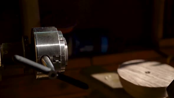 The Owner of a Small Woodworking Business Works in His Workshop on an Order for the Manufacture of alt