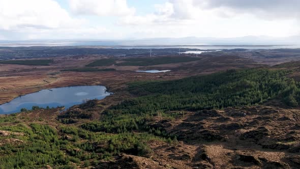 Aerial View of Lough Aroshin By Killybegs County Donegal  Ireland alt