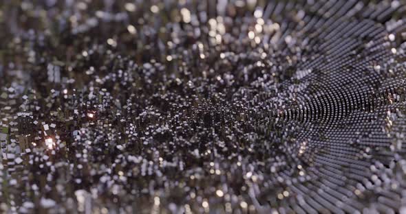 Abstract metallic silver cubes geometric surface.  alt