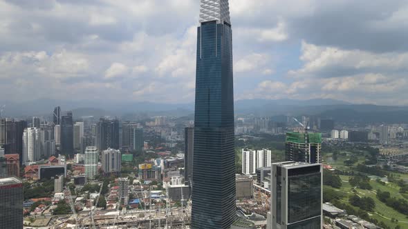 View oThe Tun Razak Exchange, which one of the landmarks in Kuala Lumpur