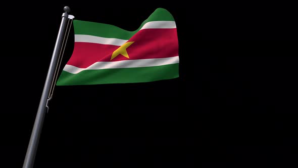 Suriname Flag With Alpha Channel  4K alt