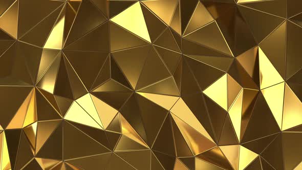 Luxury Golden Triangles Background Loop