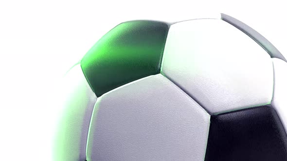 Floating Soccer Ball On White Background 4K