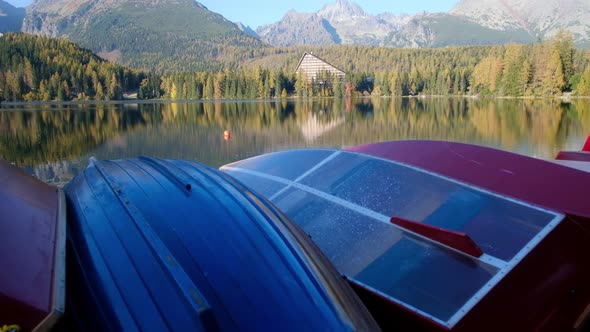 Picturesque Autumn View of Lake Strbske Pleso in High Tatras National Park