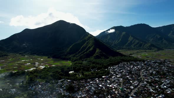 Aerial view of some agricultural fields in Sembalun alt