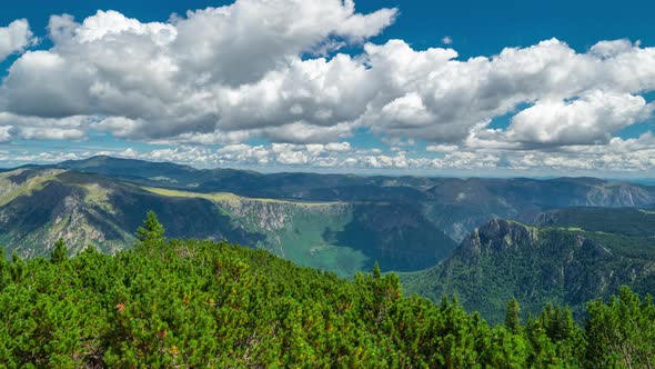 View of Tara Canyon with Clouds From Curevac Mountain at Summer Day in Montenegro alt