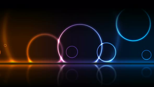 Colorful Neon Laser Circles