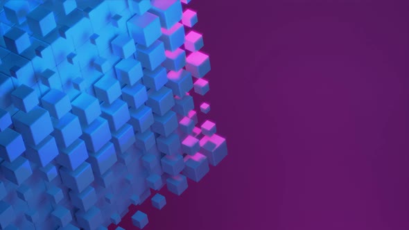 Neon Quads 3d Seamless and Loopable Animation