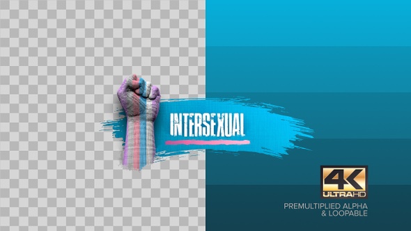Intersexual Gender Sign Background Animation 4k