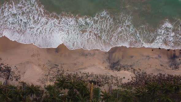 Traditional Sri Lankan Fishing Boats on Ocean Beach