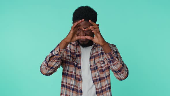 African American Man Spread Hands and Give Hug Embrace to you Pleasant Expression Love Feelings alt