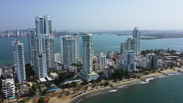 Aerial View of a Modern and Industrial City in Latin America