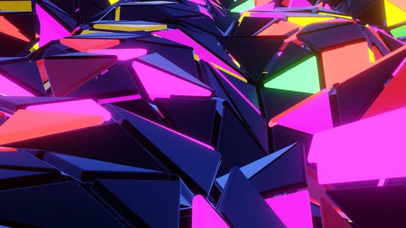 Vj Loop Floating Waves Of Neon Lights 003 alt