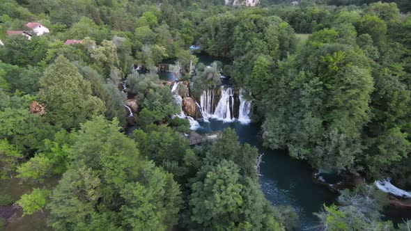 Firstperson Flight in a Deep Canyon Above a Mountain River Among Thickets of Bamboo Rhododendrons alt