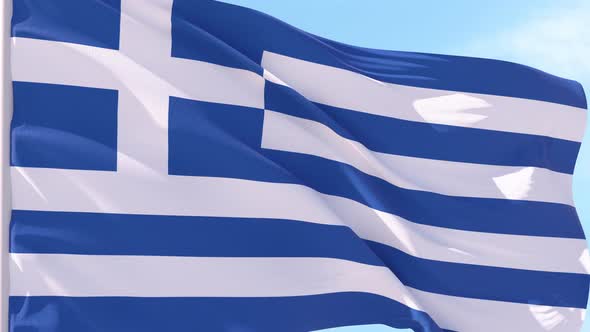 Greece Flag Looping Background