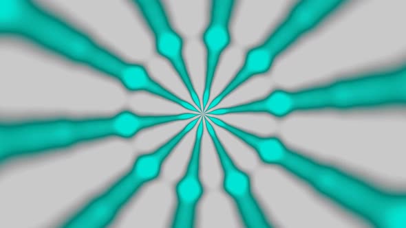 Abstract Light Blue Flower Style