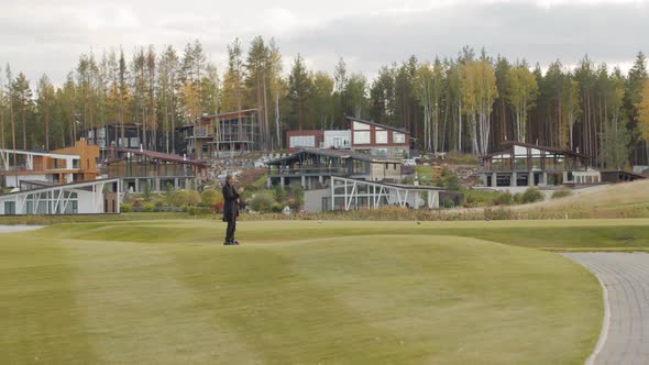 Man Riding Gyroscooter At Lawn alt