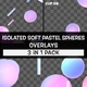 Isolated Soft Pastel Spheres Overlays Pack - VideoHive Item for Sale