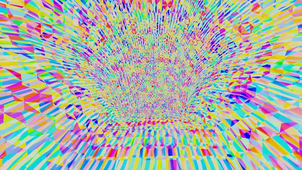 Abstract tunnel neon color rainbow light