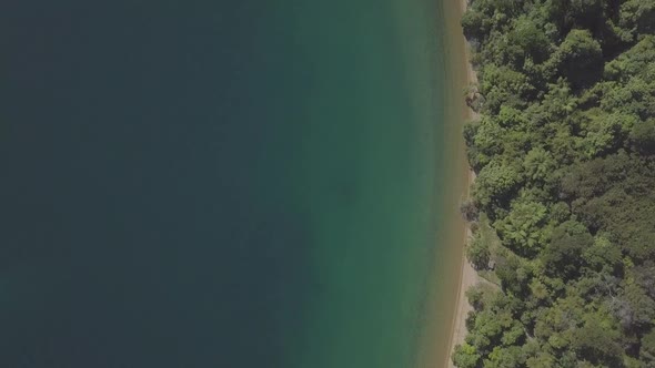 New Zealand remote beach aerial view