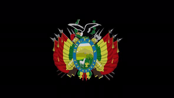 Coat Of Arms Of Bolivia With Alpha Channel  - 4K alt