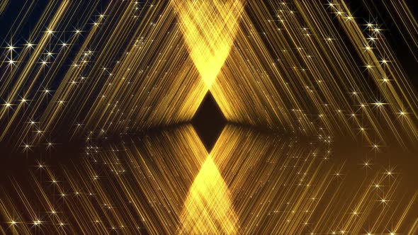 Intersecting golden lines and particles