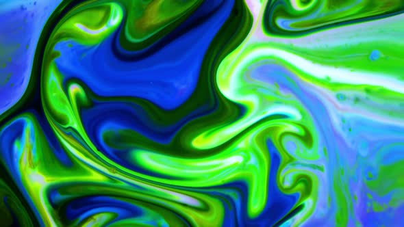 Colorful Liquid Ink Colors Blending Burst Swirl Fluid 64