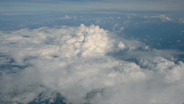 Arial Top View Big Cloud on Sky 