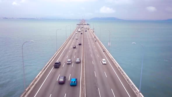 Penang Bridge Drone Shot 