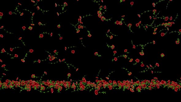 Red Roses Falling Background alt