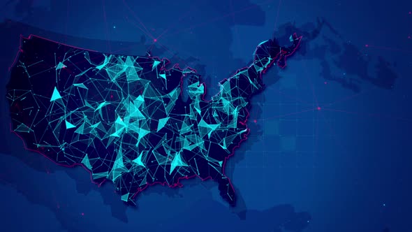 Abstract Plexus Network In Usa Map alt
