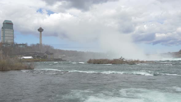 Skylon Tower and the Casino seen in Niagara Falls, Canada