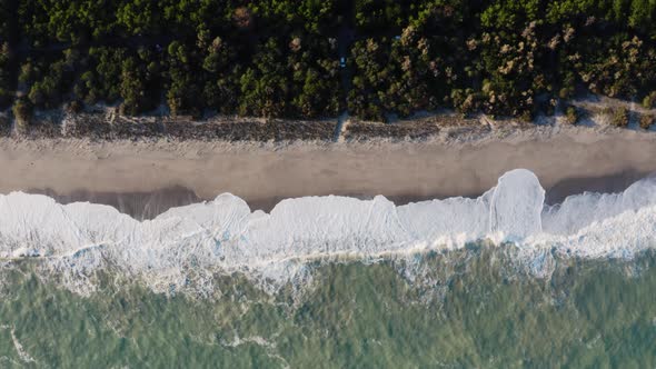 Vertical aerial ocean and coast alt