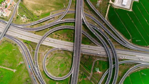 Road Roundabout Aerial View, Stock Footage | VideoHive