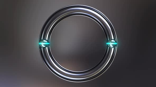 Looped 3D animation of metal balls