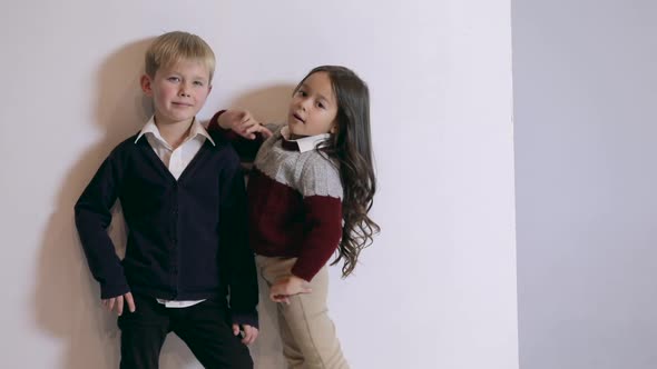 Cute Child Posing in the Photo Studio