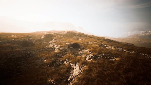 Nepal Mountains in Fog at Summer alt