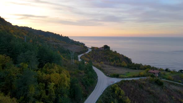 Gideros bay on the black sea, Kastamonu, Cide-Gideros, beautiful sea bay in autumn alt