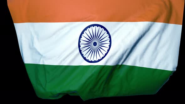 India Unfolding Flag
