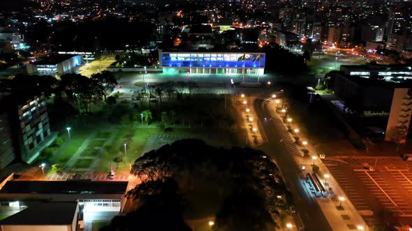 Downtown Curitiba Brazil. South region of Country. Aerial landscape of landmark city alt